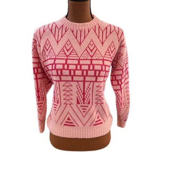 VINTAGE 90’s Spunky Pink Knit Sweater – Fits like a Small / Medium - Picture 1 of 6